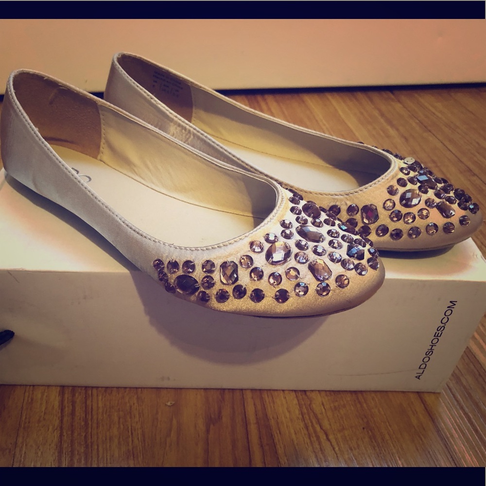 Aldo rhinestone flats